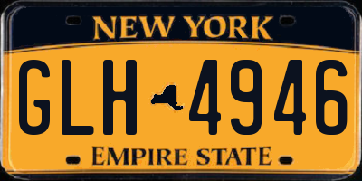 NY license plate GLH4946