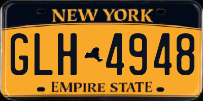NY license plate GLH4948