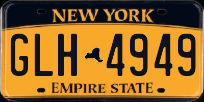 NY license plate GLH4949