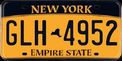 NY license plate GLH4952