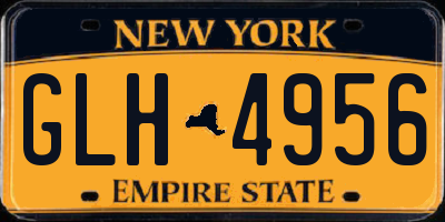 NY license plate GLH4956