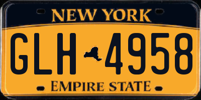 NY license plate GLH4958