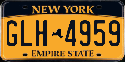 NY license plate GLH4959