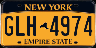 NY license plate GLH4974