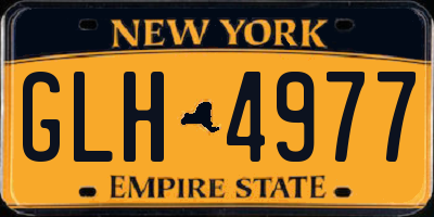 NY license plate GLH4977