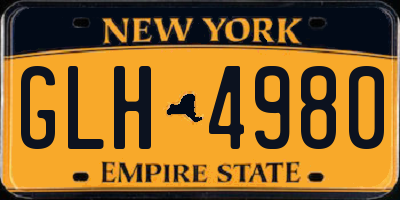 NY license plate GLH4980