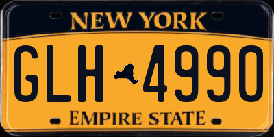 NY license plate GLH4990