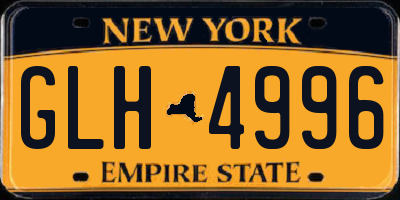 NY license plate GLH4996