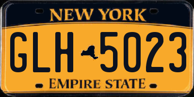NY license plate GLH5023