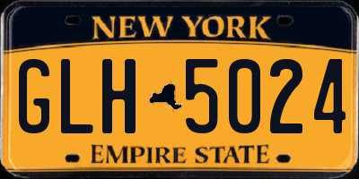 NY license plate GLH5024