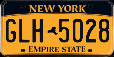 NY license plate GLH5028