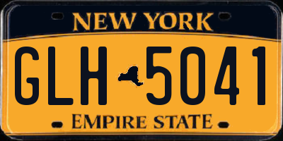 NY license plate GLH5041