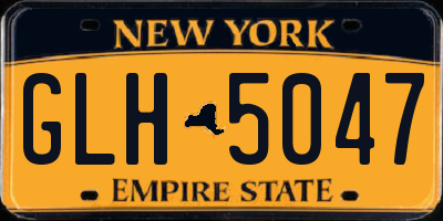 NY license plate GLH5047