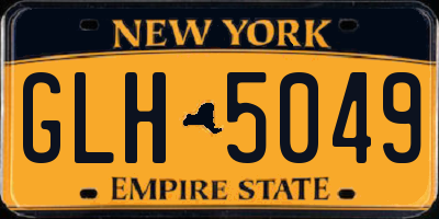 NY license plate GLH5049