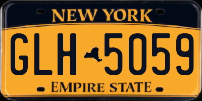 NY license plate GLH5059
