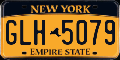 NY license plate GLH5079