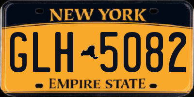 NY license plate GLH5082