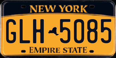 NY license plate GLH5085