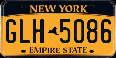 NY license plate GLH5086