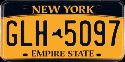 NY license plate GLH5097