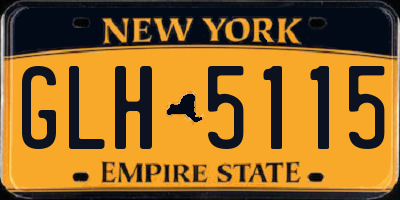 NY license plate GLH5115