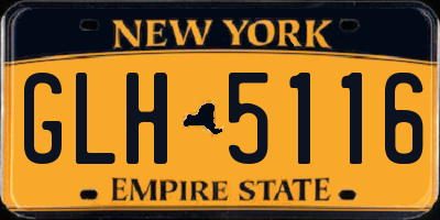 NY license plate GLH5116