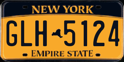 NY license plate GLH5124