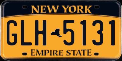 NY license plate GLH5131