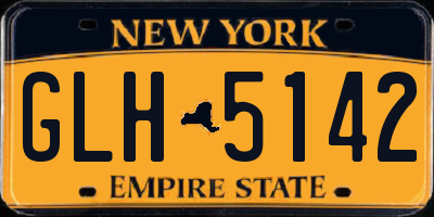 NY license plate GLH5142