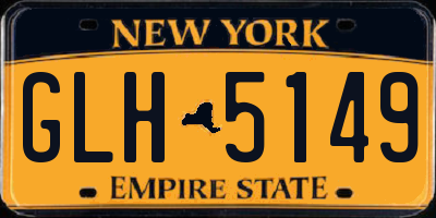 NY license plate GLH5149