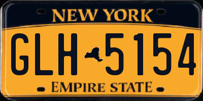 NY license plate GLH5154