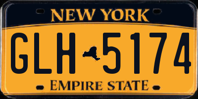 NY license plate GLH5174