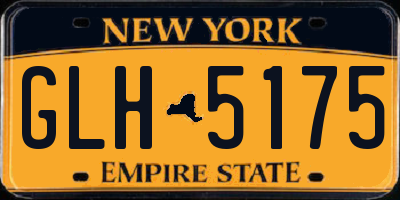 NY license plate GLH5175