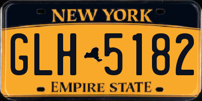 NY license plate GLH5182