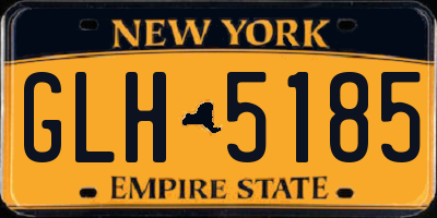 NY license plate GLH5185