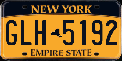 NY license plate GLH5192