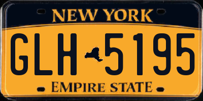 NY license plate GLH5195