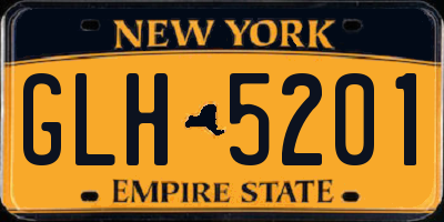 NY license plate GLH5201