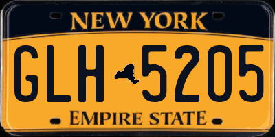 NY license plate GLH5205