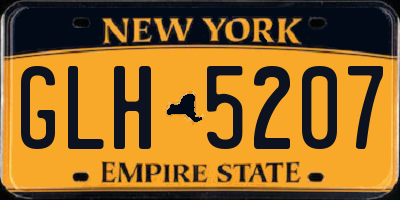 NY license plate GLH5207