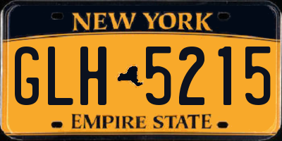 NY license plate GLH5215