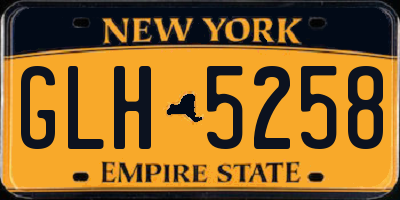NY license plate GLH5258