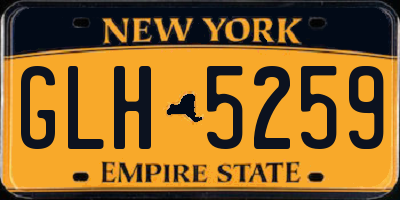 NY license plate GLH5259