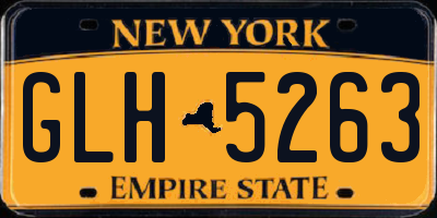 NY license plate GLH5263