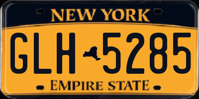 NY license plate GLH5285