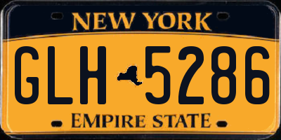 NY license plate GLH5286