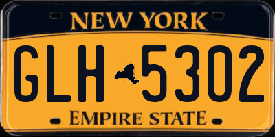 NY license plate GLH5302