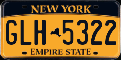 NY license plate GLH5322