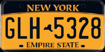 NY license plate GLH5328