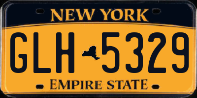 NY license plate GLH5329